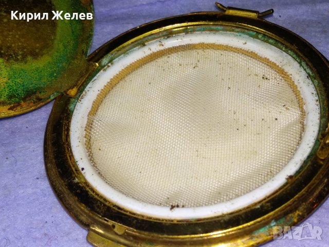 СТАРИННА БРОНЗОВА АР ДЕКО ПУДРИЕРА За КОЛЕКЦИЯ с НУЖДА от РЕСТАВРАЦИЯ Липсва КАПАЧЕТО! 41260, снимка 14 - Антикварни и старинни предмети - 43739787