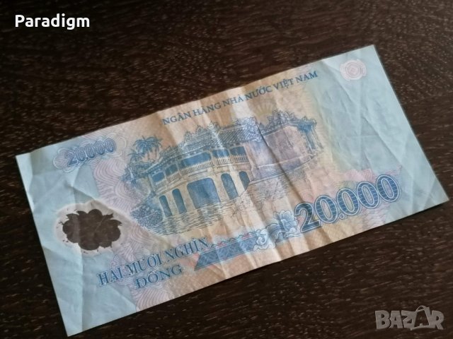 Банкнота - Виетнам - 20 000 донги | 2008г., снимка 3 - Нумизматика и бонистика - 26376722