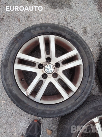 3 броя лети джанти 16 цола 5х112, с добри зимни гуми 205/55/16, ДОТ 2323