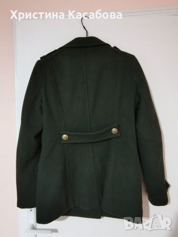 Зелено палто размер С, снимка 3 - Палта, манта - 38840851