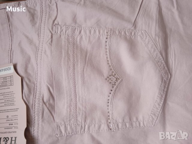 НОВ (с етикети)  дамски панталон до прасеца, цвят пепел от рози, снимка 6 - Къси панталони и бермуди - 40008265