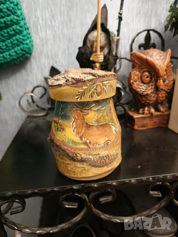 Дървена ръчно изработена кана разпродажба , снимка 2 - Декорация за дома - 48057416