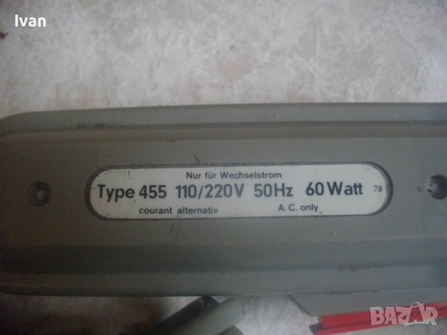 Ел. Лепачка За Пластмаси-Немска-Старо Качество 1978г-Човка 105мм Двойна-ENGEL-LOTER-Отличен-60 Вата, снимка 10 - Други инструменти - 43526348