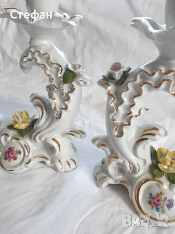 Комплект порцеланови свещници, снимка 10 - Антикварни и старинни предмети - 50173781