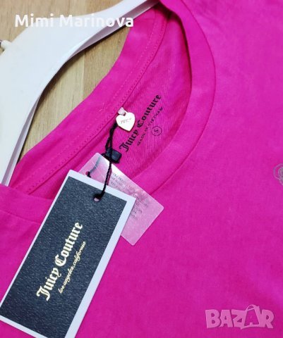 Уникална Единична бройка! Цикламена тениска Juicy Couture, снимка 2 - Тениски - 32879855