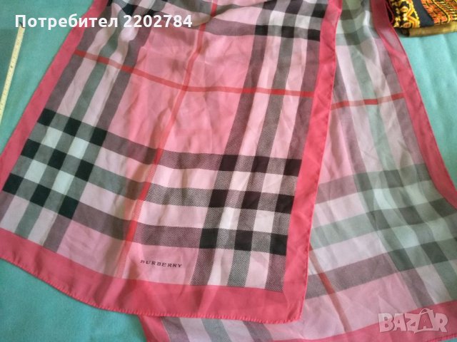 Burberry марков копринен шал, снимка 1 - Шалове - 33039716