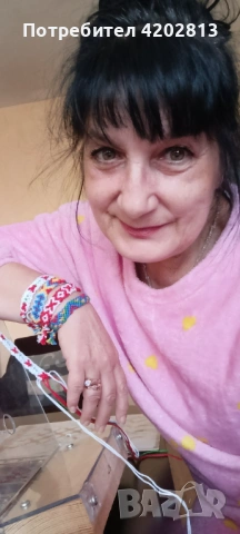 Ръчна изработка . Гривни за връзване с техника Макраме от памучни конци , снимка 6 - Гривни - 53433935