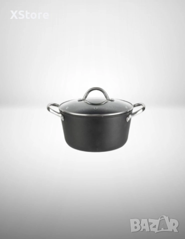 Тенджера Bohmann BH 7421-28, 24*12.5см., Кован алуминий, Индукция, Мраморно покр., Черен, снимка 4 - Съдове за готвене - 52497864