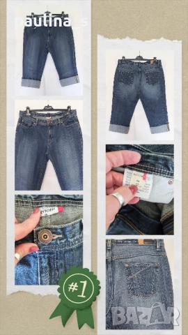 Пет различни броя / Дамски маркови дънкови бермуди , снимка 6 - Къси панталони и бермуди - 51474205