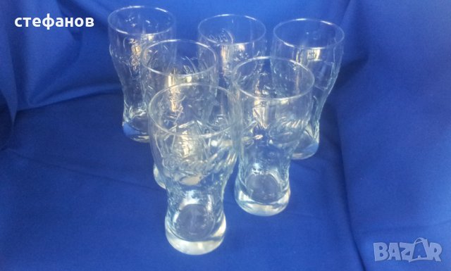 Чаши кока кола новогодишни с елхичка безцветни 6 бр