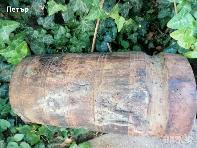 Продавам стара красива дървена чутура / голям дървен хаван /много запазена и обезпаразитена, снимка 4 - Антикварни и старинни предмети - 51079393