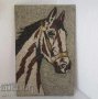 Кон коне, стари конски подкови, гоблен, плакет, мозайка, картина, глава, подкова, фигура статуетка , снимка 9