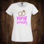 Дамска тениска с щампа за моминско парти RING SECURITY 