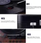 VOKSUN Bluetooth грамофон с високоговорител,33/45/78 RPM,куфар,винил-MP3/USB/Aux-in/RCA, снимка 3