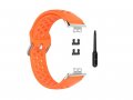 Оранжева силиконова каишка за часовник Huawei Fit, снимка 1 - Селфи стикове, аксесоари - 32874151
