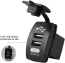 Зарядно с 2 USB портове за вграждане за автомобил- 12/24V - DC 5V/3.1A., снимка 5