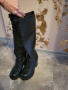 кожени ботуши до коляното с връзки , снимка 2