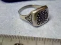 Стар РУСКИ СРЕБЪРЕН ПРЪСТЕН СРЕБРО 875 с НИЕЛО ОРНАМЕНТИКА и ПЕЧАТИ 5СЧ СЪРП и ЧУК в ПЕТОЛЪЧКА 47494, снимка 2