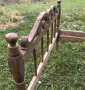 Антика!Автентично!1930 старо дъбово легло с красиви табли!180/120/84см, снимка 8