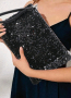 Сребърна или черна вечерна дамска чанта за рък, снимка 1 - Чанти - 44905720