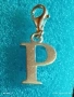 Сребърен медальон буква "Р" много красив стилен дизайн ювелирна изработка 52591, снимка 4