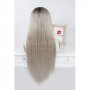 Дълга права пепелно руса лейс фронт перука Натали, снимка 12