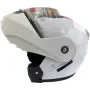 Каска за мотор -бяло / червено ГЛАНЦ, снимка 2