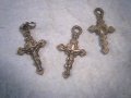 Лот 3 СТАРИ СРЕБРИСТИ КРЪСТЧЕТА РАЗПЯТИЕ НАГРЪДНИ РЕЛЕФНИ 21284, снимка 5