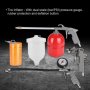 Комплект пневматични инструменти KraftWorld , 5 части, С бързи връзки, Пистолет за боя с горно казан