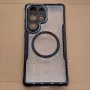 Samsung Galaxy S25 Ultra гръб MagSafe удароустойчив CARBON , снимка 1