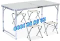 Сгъваема градинска маса 120х60 с 4 бр. столчета, къмпинг сгъваема маса , снимка 2