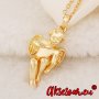 Колие златисто ангел с крила модни бижута Купидон любовник висулки херувим ангел с крила, снимка 11