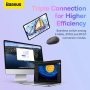 Baseus - Безжична мишка Tri-Mode ,Bluetooth 5.0, 2.4G, 1600 DPI - матирано сиво, снимка 4
