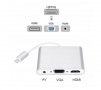 Lightning към HDMI VGA AV адаптер,  3 в 1 алуминиев, HDMI VGA AV адаптер за iPhone към телевизор , снимка 3