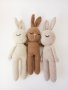 Зайчета ръчна изработка, плетени зайчета, играчка за бебе, неутрален цвят зайче, снимка 2