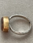 Уникален сребърен пръстен с позлата и естеств. камък , снимка 10