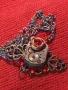 КРАСИВО ВИНТИДЖ АРТ КОЛИЕ с МЕДАЛЬОН от МЕХАНИЗЪМ на СТАР СЪВЕТСКИ ДАМСКИ ХЕНД МЕЙД БИЖУ 47375, снимка 9