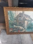 ГОЛЯМА СТАРА КАРТИНА  НА ПЛАТНО ВОДЕНИЦАТА НА БУШЕ, снимка 3