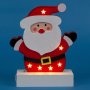 светеща дървена фигурка дядо Коледа, снимка 1 - Декорация за дома - 42963626