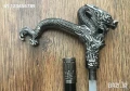 Бастун с метална дръжка ДРАКОН и вграден кинжал 40 см, снимка 2