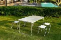 Компект Сгъваема Маса и Столове Malatec 7893, 4 Стола, Алуминиев Материал, снимка 4