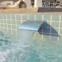 Фонтан за басейн, неръждаема стомана, 30x9x26 см, сребрист, снимка 1 - Басейни и аксесоари - 37802982
