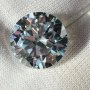 Уникален Огромен 5+ карата Брилянтин Фенси G-H Диамант Мойсанит Diamond Moissanite, снимка 2