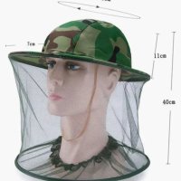 Нова защитна шапка с мрежа за пчелари и рибари, снимка 3 - За пчели - 43023157
