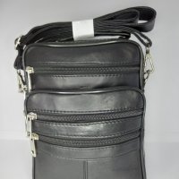 Естествена кожа чанта с много прегради, снимка 1 - Чанти - 37019101