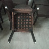 Комплект ратанови столове, снимка 2 - Столове - 43232432