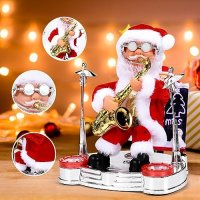 Нов Забавен Пеещ Санта със Светлини и Саксофон - Идеален за Празниците, снимка 3 - Други - 43646719