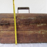 40х24х20 см Голяма стара метална кутия чанта сандък с дръжка, снимка 3 - Други ценни предмети - 28951517