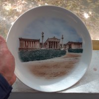 Стар порцелан Гърция колекционерска чиния, снимка 4 - Антикварни и старинни предмети - 38440048