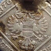 Сребърна монета 30 кройцера 1770г. Мария Терезия Виена Австрия 25226, снимка 7 - Нумизматика и бонистика - 42983611